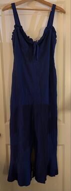 LUSH Navy Blue Wide Leg Jumpsuit Women’s Large